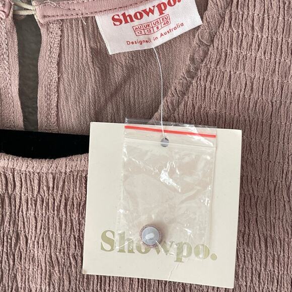 ShowPo Ask Me Later Shirred Bust Bell Sleeve Fit and Flare Boho Dress Mocha 12 - Picture 3 of 10